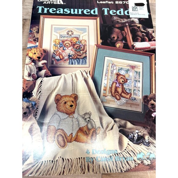 Leisure Arts Treasured Teddies Cross Stitch Leaflet 2670 By Carol Bryan - Picture 2 of 3